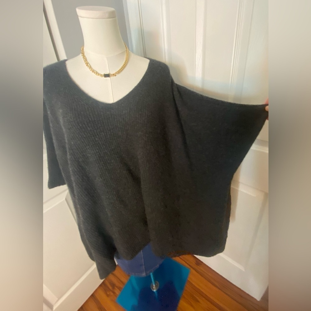 Vince Charcoal Gray Women's Poncho